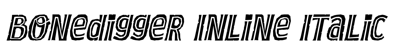 Bonedigger Inline Italic